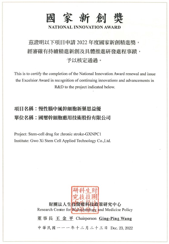 2022年國家新創精進獎